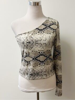 Buckle • Snakeskin One Shoulder Top